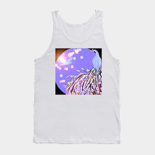Peacock Feathers and a Purple Moon Tank Top